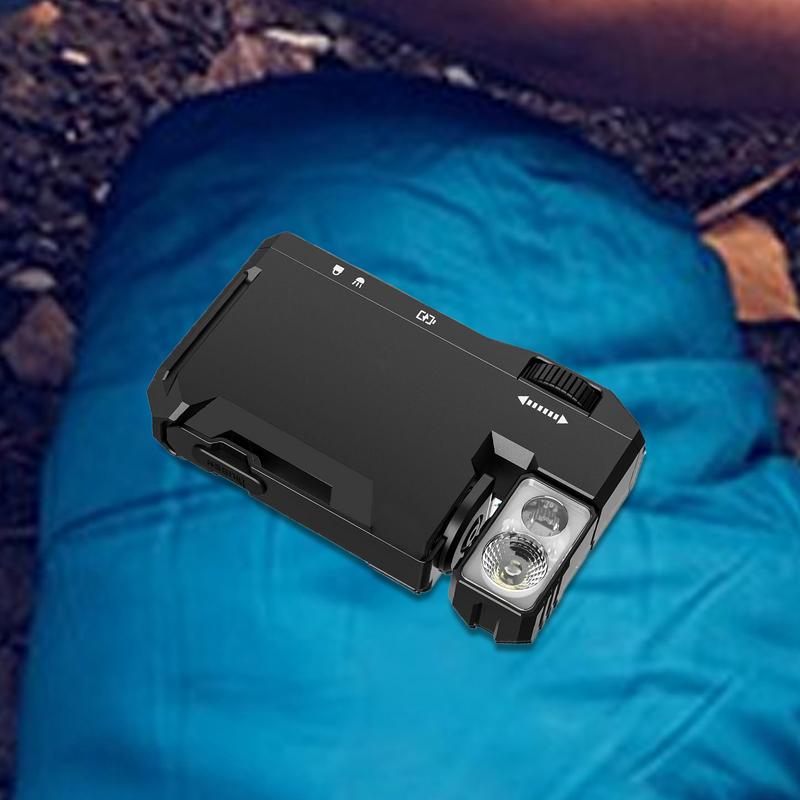 Portable Pocket Light 180 Rotating Head Adjustable Clip Flashlight Waterproof Handheld  Magnetic Torch Gadgets For Outdoor