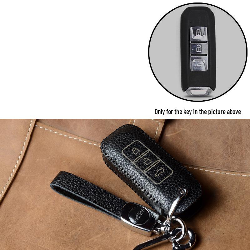 Baojun Car Key Case - Genuine Leather Shell for 730, 510, 530, 360, 560, 310W Models. Durable & Stylish for Women.