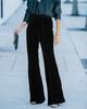 2025 Autumn/Winter Women's Gold Velvet Patchwork High-Waisted Flare Pants