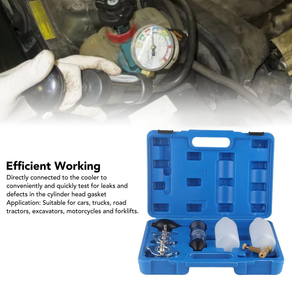 Combustion Gas Leak Testers Kit Combustion Leak Tester Kit CO2 Leak Detector for Cars Trucks Road Tractors Excavators
