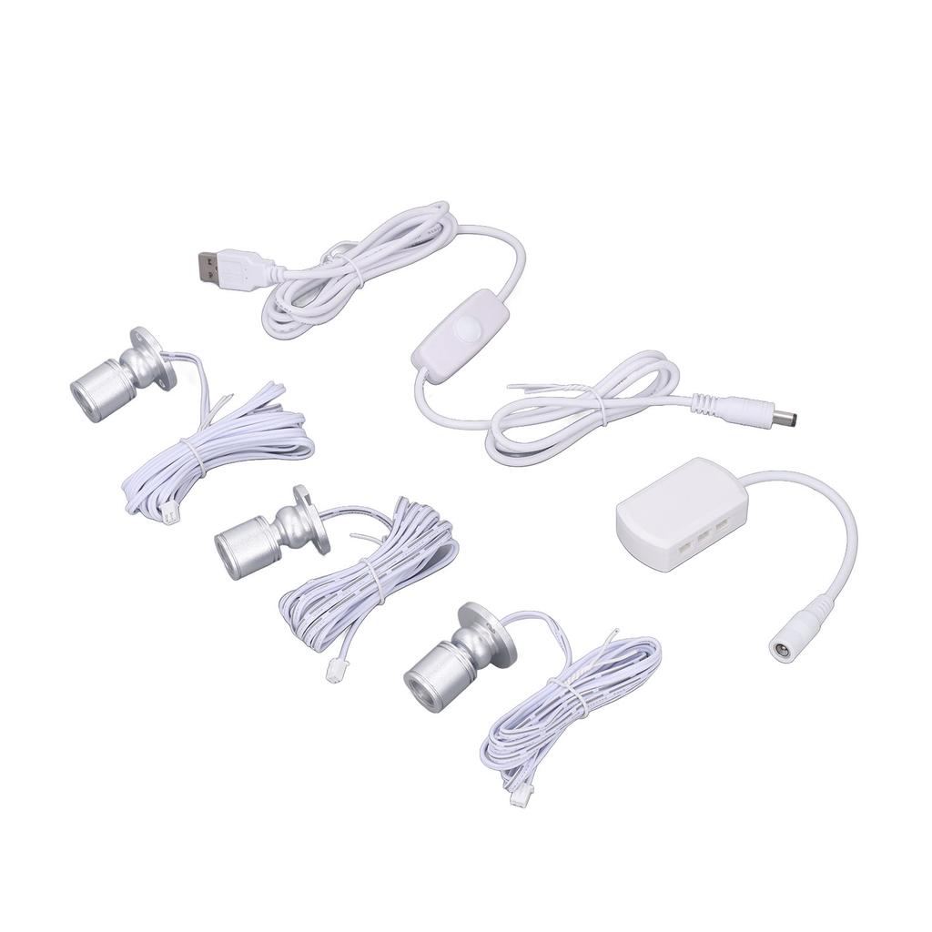 Mini LED Spot Lights 5V USB Showcase Display Light 1 to 3 Dimmable Small Cabinet Light for Jewelry