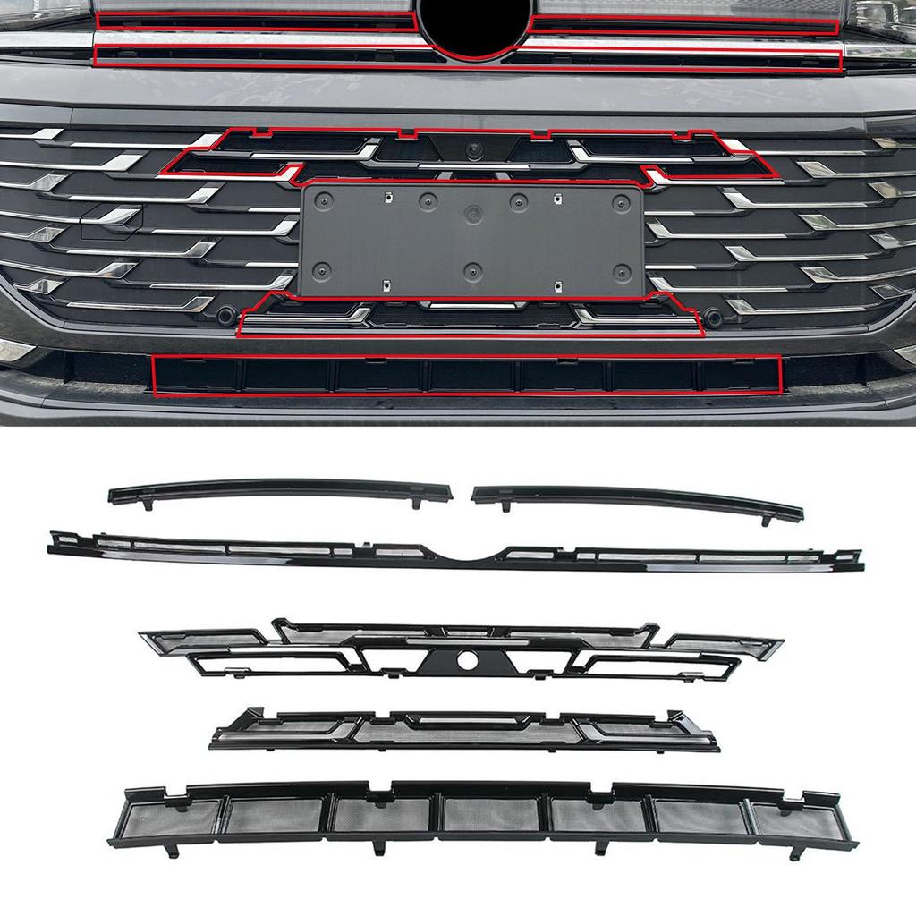 Volkswagen Teramont Supreme Edition Insect Net Grille Protection Kit - Easy Clip Installation, No Modification Needed. Fits 26 Models.