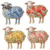 Floral Lamb Brooch Rhinestone for Women, Flower Sheep Alloy Lapel Women Pin, Animal Jewelry Clothing Suits Scarves Bags Pin