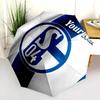 1 PC Automatic Folding Umbrella - FC Schalke 04 Custom Name Pattern, Portable & Foldable Design with 8 Ribs, Christmas Birthday Gifts