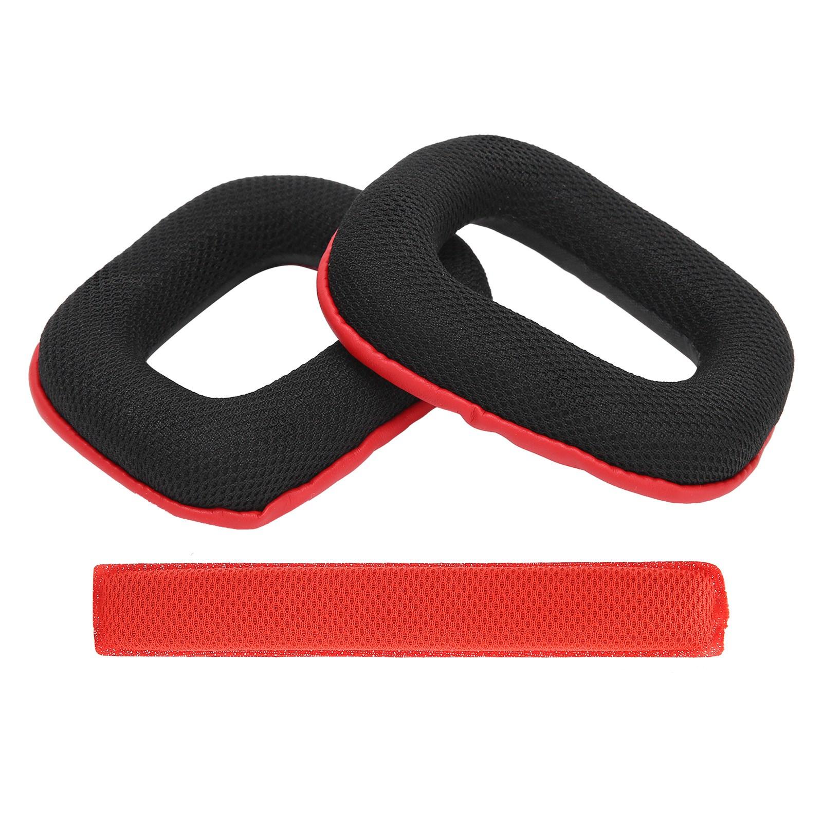 

FYZ‑196 Headphone Earpads with Headband Pad Cushion Replacement for Logitech G930 RedRed красный