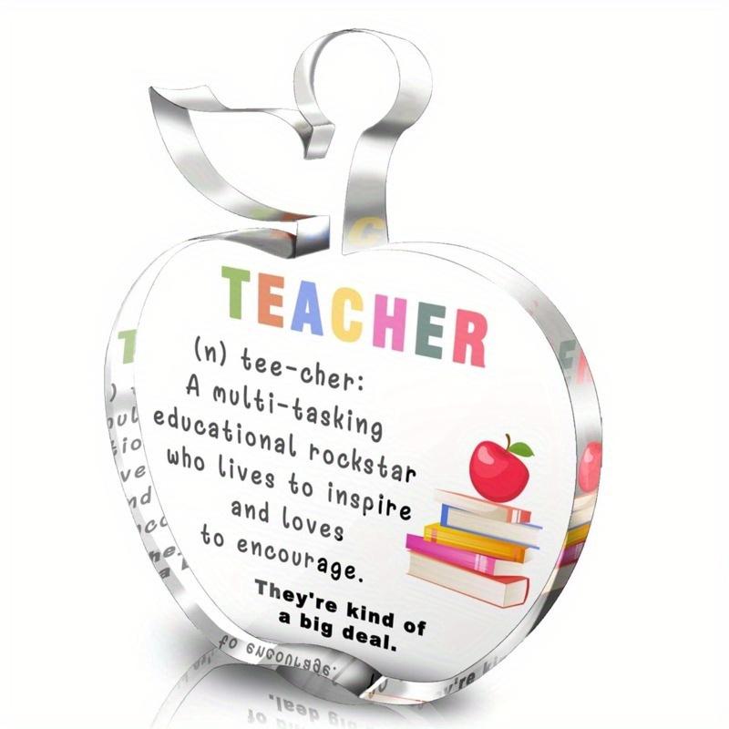 Teacher Appreciation Sign - Multitasking Educational Desk Decor, Inspirational Teacher Gift for Birthday, Christmas, Retirement, Graduation, Teacher 10*10cm