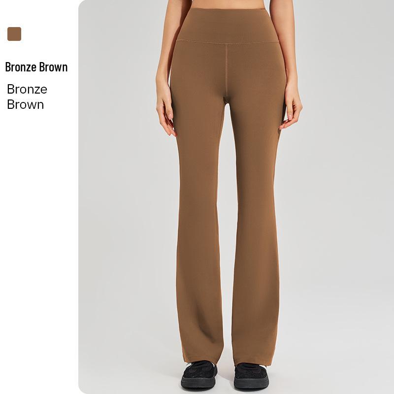 Women's High-Stretch, Bare-Feel Micro-Flare Yoga Pants - Skin-Friendly, No Lines, Good Drape, Casual Bell Bottoms