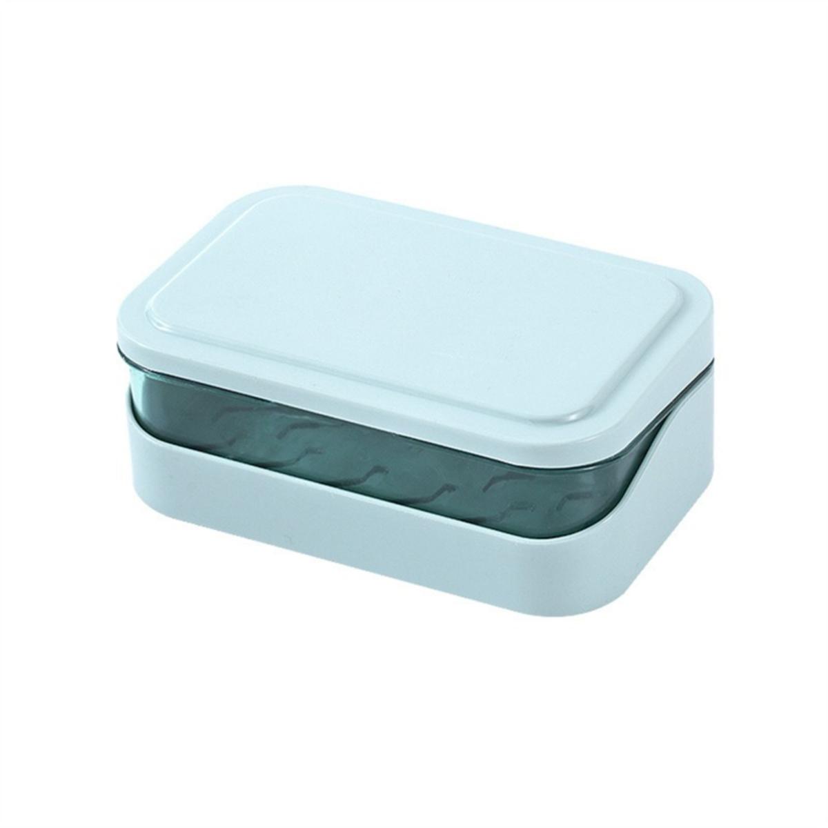 

Simple Transparent Flap Drainage Box Bathroom Toilet Waterproof Soap Storage Box Dormitory Home Travel Large Soap Dish one size синий