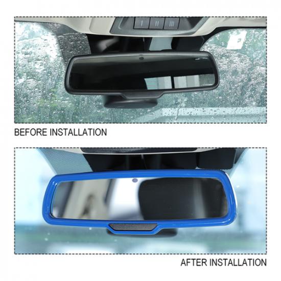 Rear View Mirror Cover Trim Interior Accessories for Dodge Challenger 2015+ Blue