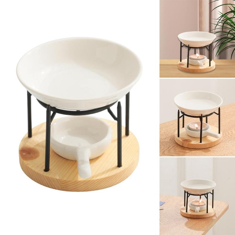 Elegant Ceramics Aromatherapies Diffuser Wax Melt Essential Oil Burners Tealight Holder for Bedroom and Spa Decoration