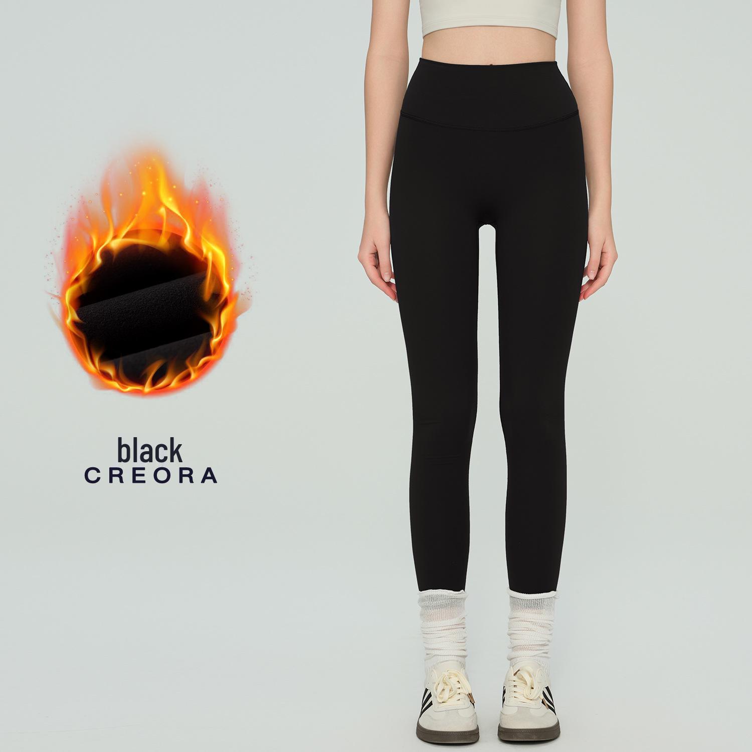 

Jinxi Women s High Waist Velvet Yoga Pants - Thick, No-Show Lines, Hip-Lifting, Autumn/Winter. XL