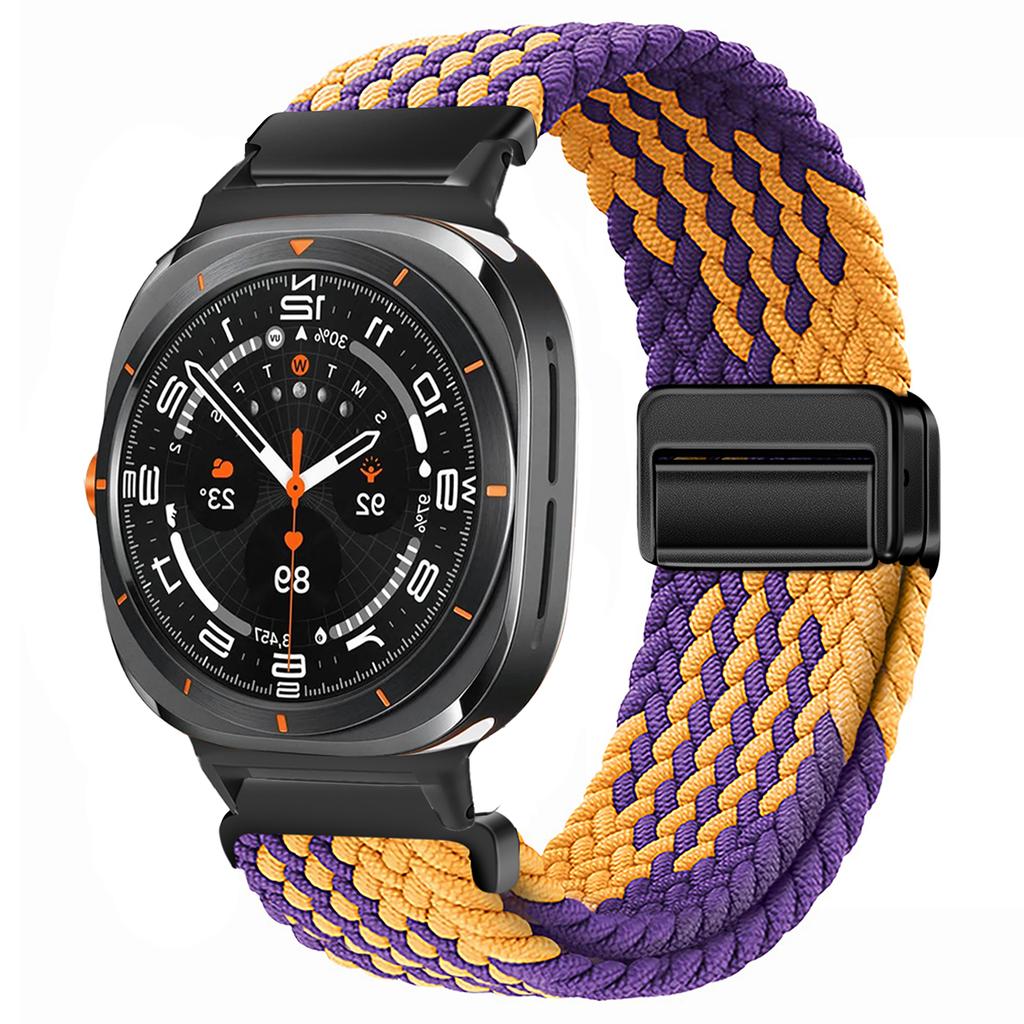 For Samsung Galaxy Watch 7 Ultra Strap 47mm Accessories Magnetic Nylon Braided sport Bracelet Correa Galaxy Watch 7 Ultra Band