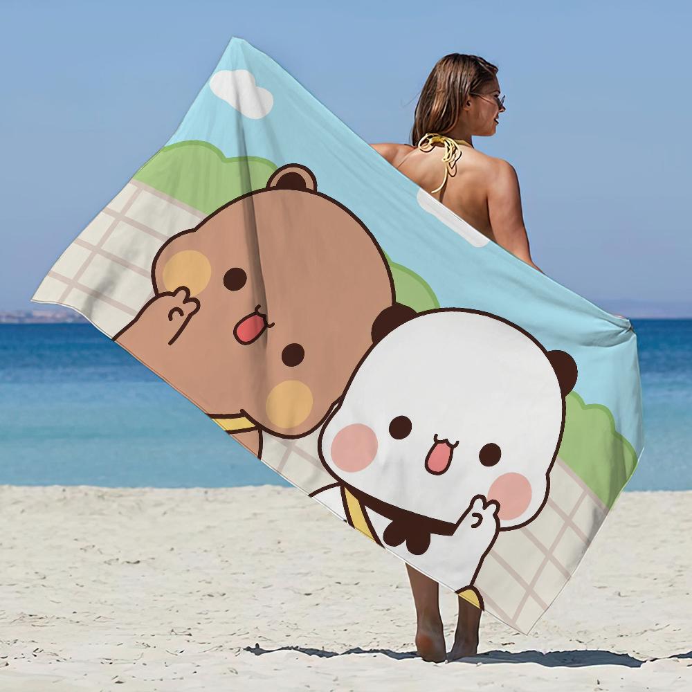 Asciugamano da Spiaggia Bubu e Dudu Cartone Animato Asciugatura Rapida Sovradimensionato Assorbente Morbido Asciugamani da Bagno/Spiaggia per Uomini Donne