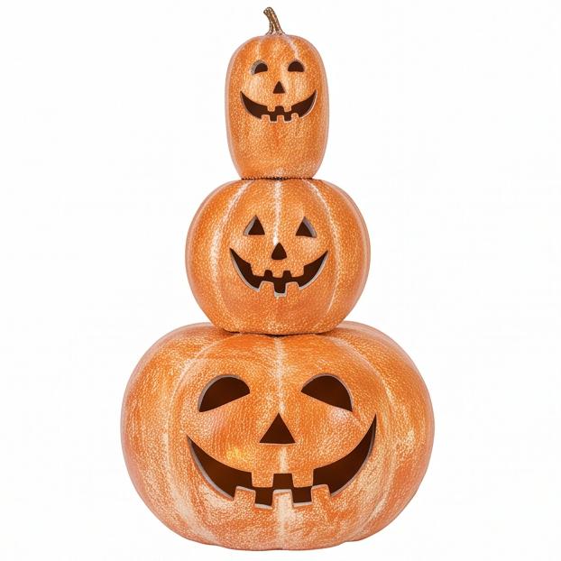 Halloween Hars Pompoen Lantaarn met LED Licht Herfst Decoraties Set voor Buiten Portiek Tuin Feestelijke Scène Opstelling Oranje Festival Cadeau
