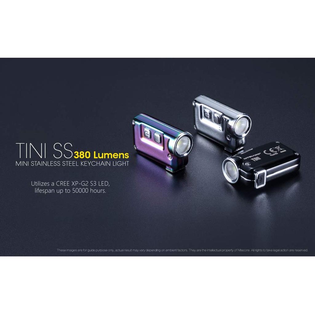 Nitecore TINI SS 380 Lumen Rechargeable Keychain Flashlight USB-C (Limited Edition)