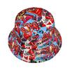 Graffiti Eimerhut für Herren Damen, Hip Hop Street Style Fischerhut Unisex, Sommer Outdoor Reise Strand Sonnenschutz Panama