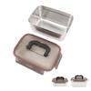 304 Stainless Steel Food Storage Container Metal Sealed Lunch Box with Handle for Home Refrigerator 