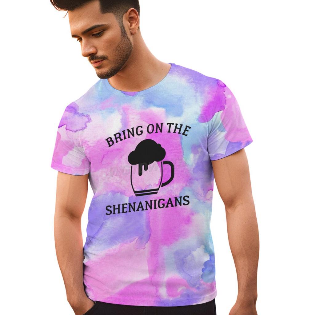 Irish Drinking Team Tshirt for Unisex St Patricks Day Beer Tee Round Neck Short Sleeve Tee Unisexs St Patricks Day Shirt