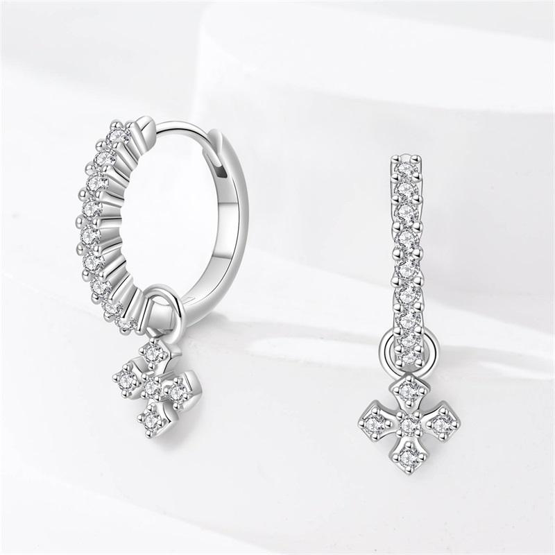 Inlaid Zircon Earrings 925 Silver Minimalist Butterfly Dragonfly Cute Claw Hoop Earrings Women Exquisite Party Jewelry