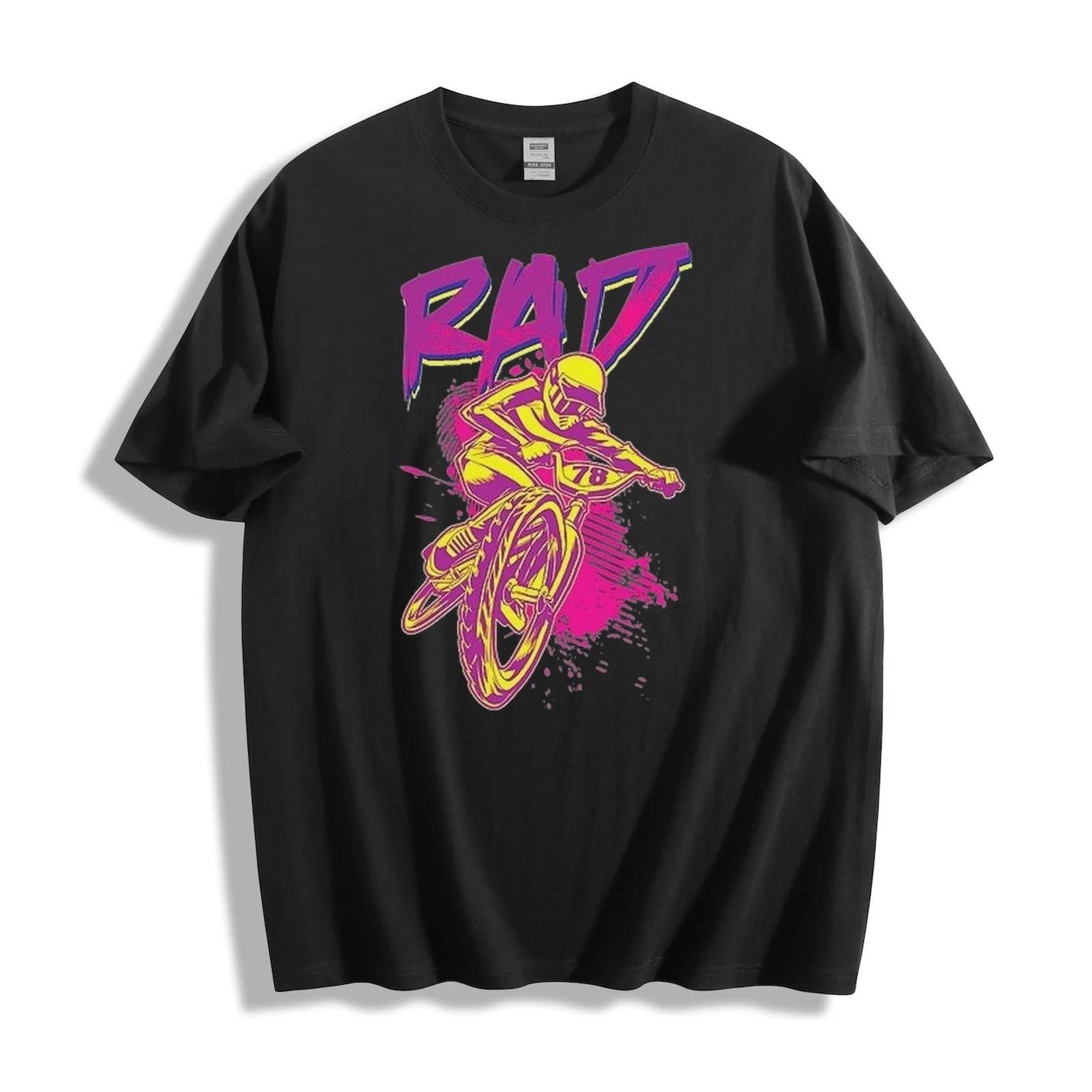 80s Retro BMX Graphic T-Shirt Mens Vintage Bike Rider T-Shirt S-5XL Streetwear XXXL