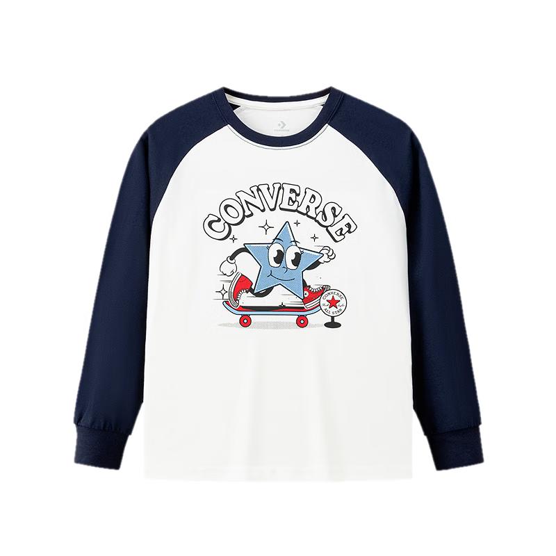 Converse Kids  Cotton Star Logo Long Sleeve T-Shirt M