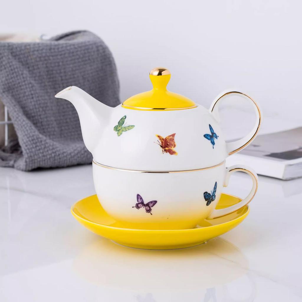 Creative Ceramic Tea Set Teapot Teacup Kettle Filter Pot Water Bottle Coffee Cup Water Cup Flower Tea Cups Teaware Sets Milk Mug