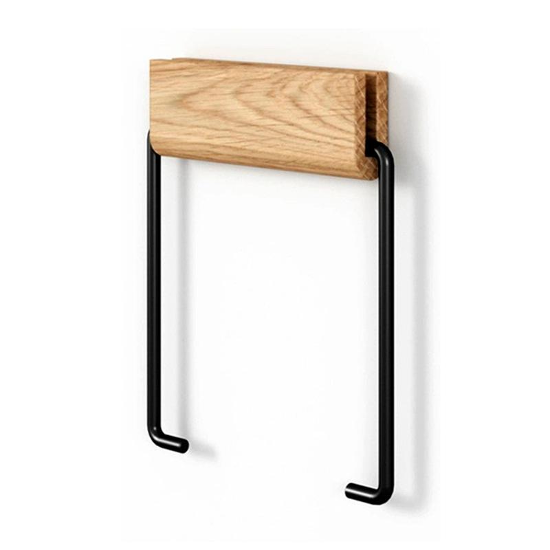 Creative and Simple Japanese Toilet Roll Paper Holder Toilet Paper Rack Oak Solid Wood Tissue Holder
