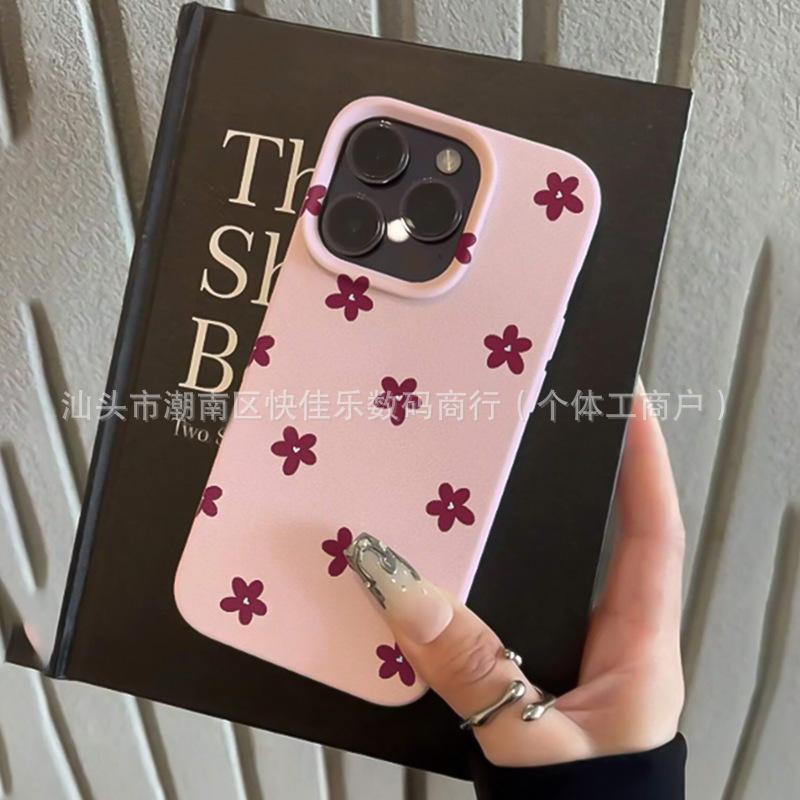 Little Red Flower Is Suitable for iPhone 16/17 Pro Max Cases, iPhone 13/14/15 Plus, and Cute 11/12