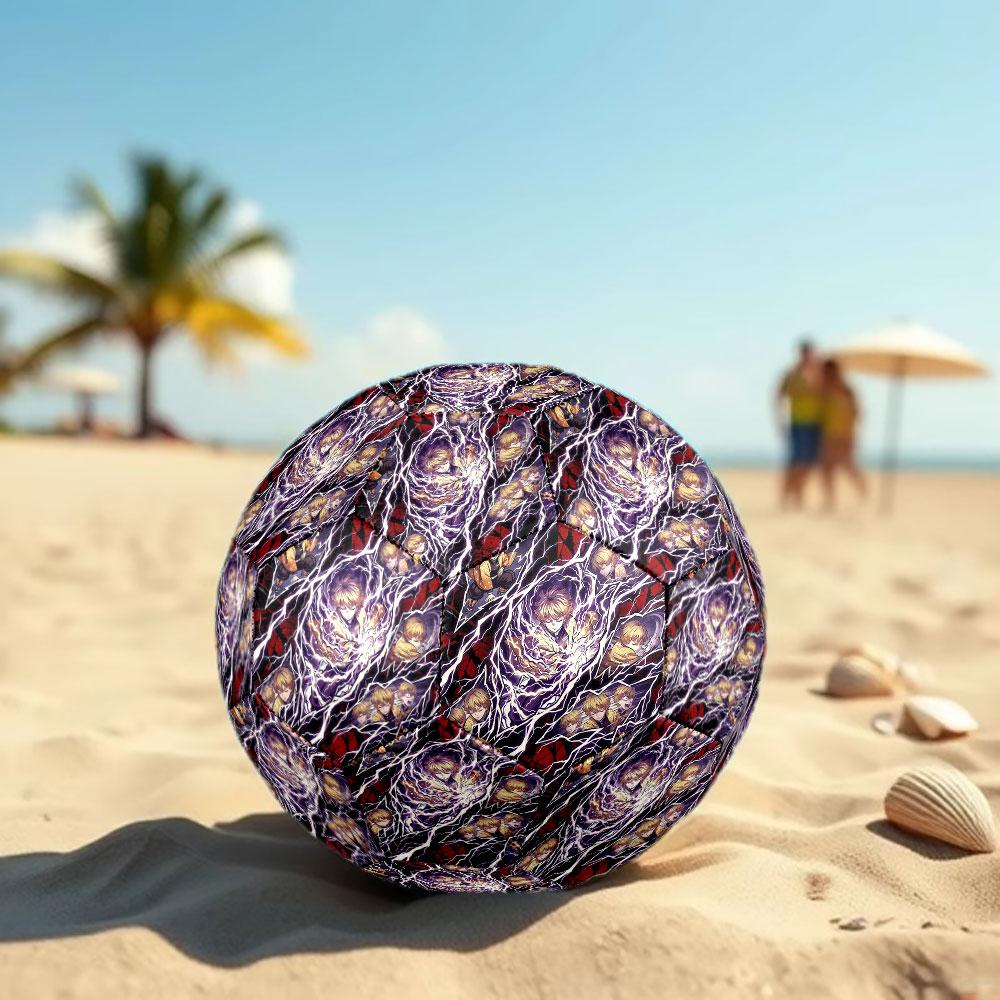 1pc Demon Slayer Kimetsu no Yaiba Soccer Ball Size 5 Indoor Soccer Ball Fashion Colorful Backyard Game - Great For Sports Fans Gift HE34