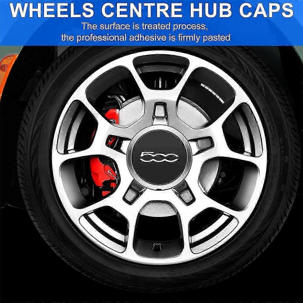 4Pcs 133mm Hubcap for 500 Wheels Centre Hub Set 68078419AC 68078421AC Dust Cover 51884863 Silver