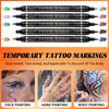 10 Colors Temporary Tattoo Pen Non-Toxic Easy Wash Off Tattoo Marker Pen Water-Based Tattoo Doodle Pen