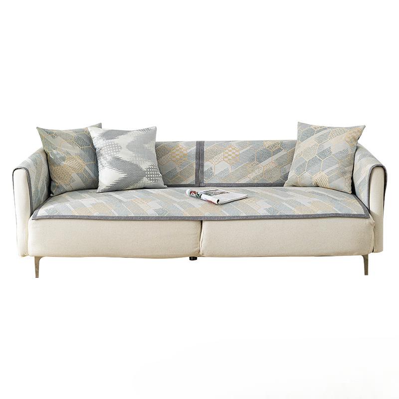 Sofa Cushion Summer Mat Non-Slip Ice Silk Rattan Mat Summer Living Room Cool Cushion Sofa Cover Cover Cloth