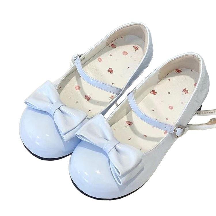 Round Milk Jelly Cute Round Head Single Shoes 2025 Autumn Explosion Foreign Style Flat Versatile Ins Lolita Shoes Campus