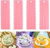 4Pcs Plastic Cake Scraper Stripes Edge Side Cake Pattern Cream Scraper Cake Decorating Comb DIY Baking Tools Baking Accessories