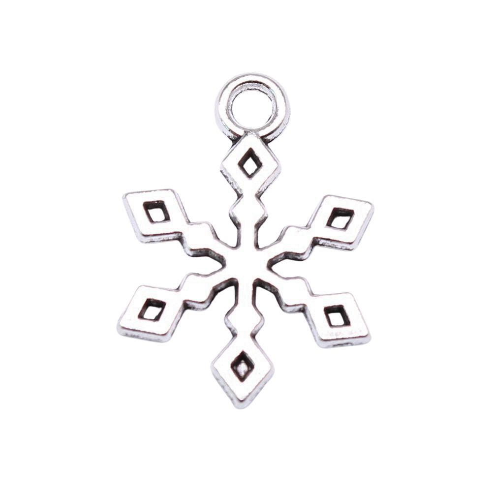 Snowmen Charms Snowflake Pendants For Winter Christmas Themed Jewelry