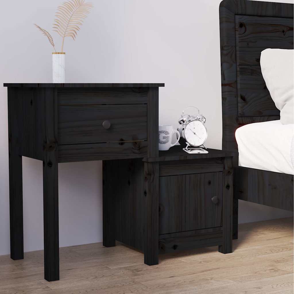 Vidaxl Szafka Nocna, 79,5X38X65,5 Cm, Lite Drewno Sosnowe
