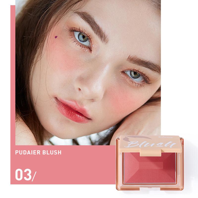

Pudaier Matte Monochrome Blush Осветляющие и тонизирующие тени для век Rouge Стойкие натуральные телесные румяна 03