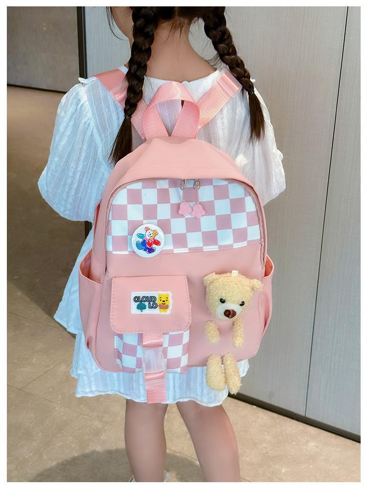 Очаровательный детский рюкзак из дышащей нейлоновой ткани с милым рисунком животных