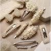 Pearls Hair Pin Barrettes Flower Brooch Lady Womens Jewelry Valentines Day Gifts