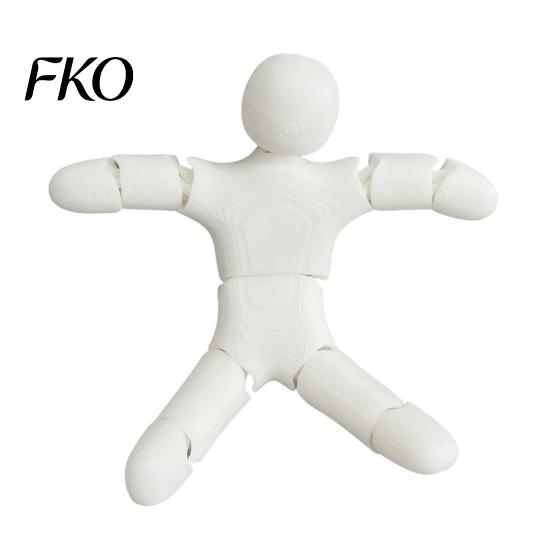 Portable Fidget Figure 3D Printed Articulated Figure, Movable Joints Figurine, Compact Decompression Toy Small Robot Desk for Kids Adults, Stress