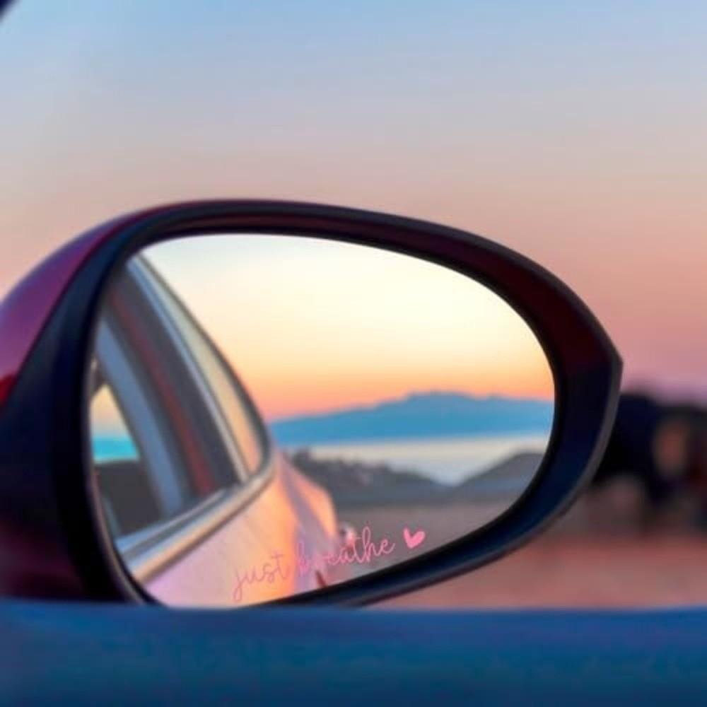 3pcs Holographic Finish Rear View Mirror Stickers Auto Bumper Decor Vehicle Bumper