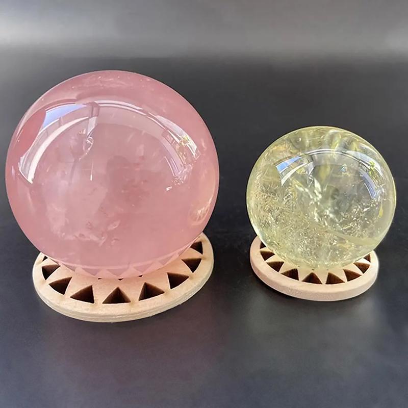 Ball Holder Wooden Ball Base Stand Hollow Sphere Stand Hollow Sunflower Design For Ball Display