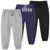 Autumn Kids' Cuffed Sweatpants - Euro-American Style for Small and Medium Children