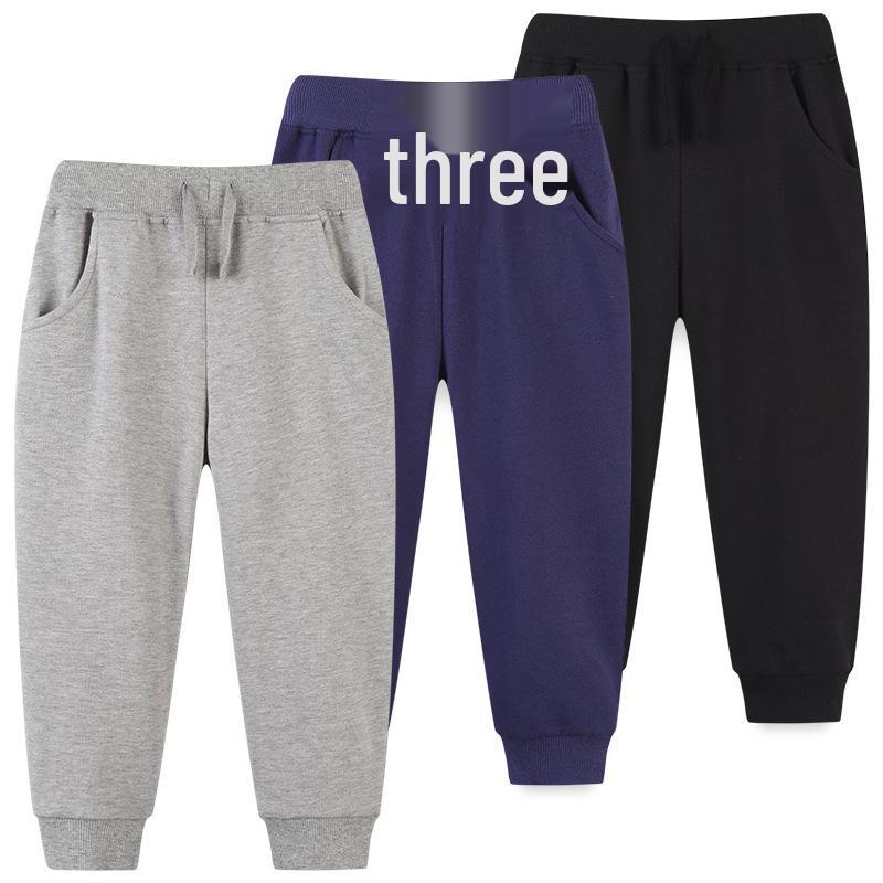 Autumn Kids' Cuffed Sweatpants - Euro-American Style for Small and Medium Children