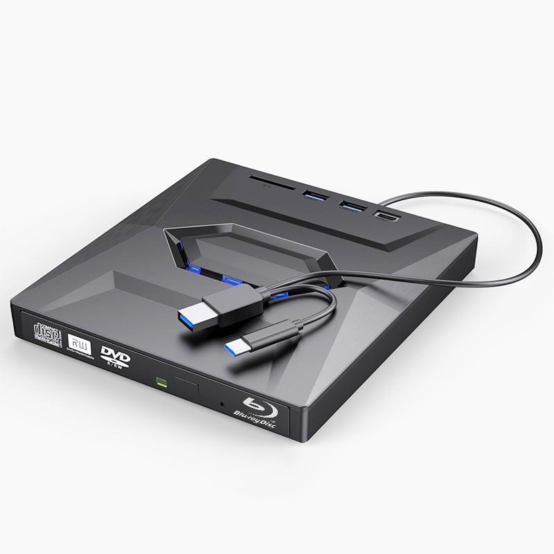 USB/TYPE 4-in-1 4K Blu-ray Combo Player and External Optical Drive