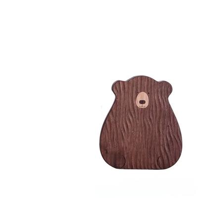 1PC Kitchen Cutting Board 30*22*1.5CM Walnut Wood Cutting Board Double Sided Small-Bear Design Modern Minimalist Chopping Board