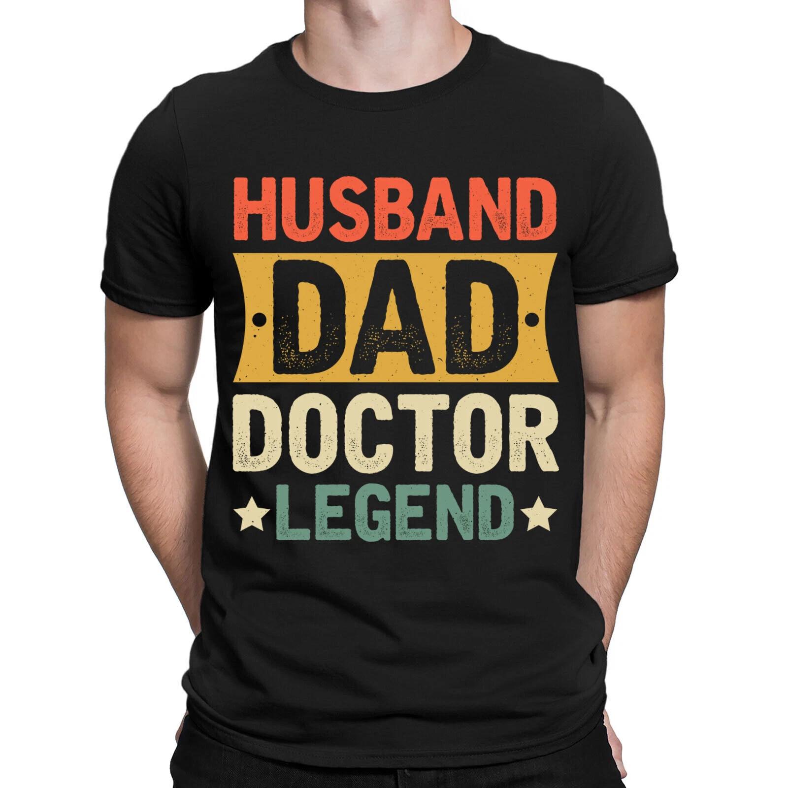 Husband Dad Doctor Legend Fathers Day Funny Retro Vintage Mens T-Shirts Top #NED M