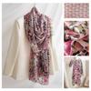 Long Strips of Silk Scarf  High-end Sense Mulberry Silk Scarf  Women's Fresh Small Floral Thin Style  Atmosphere  Big Shawl