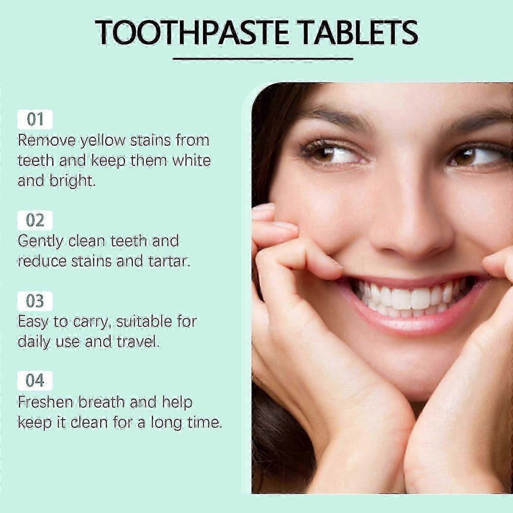 Oralhoe Mint Toothpaste Tablet Mint Solid Toothpaste Fresh Breath Portable Chewable Tablet Oral Care