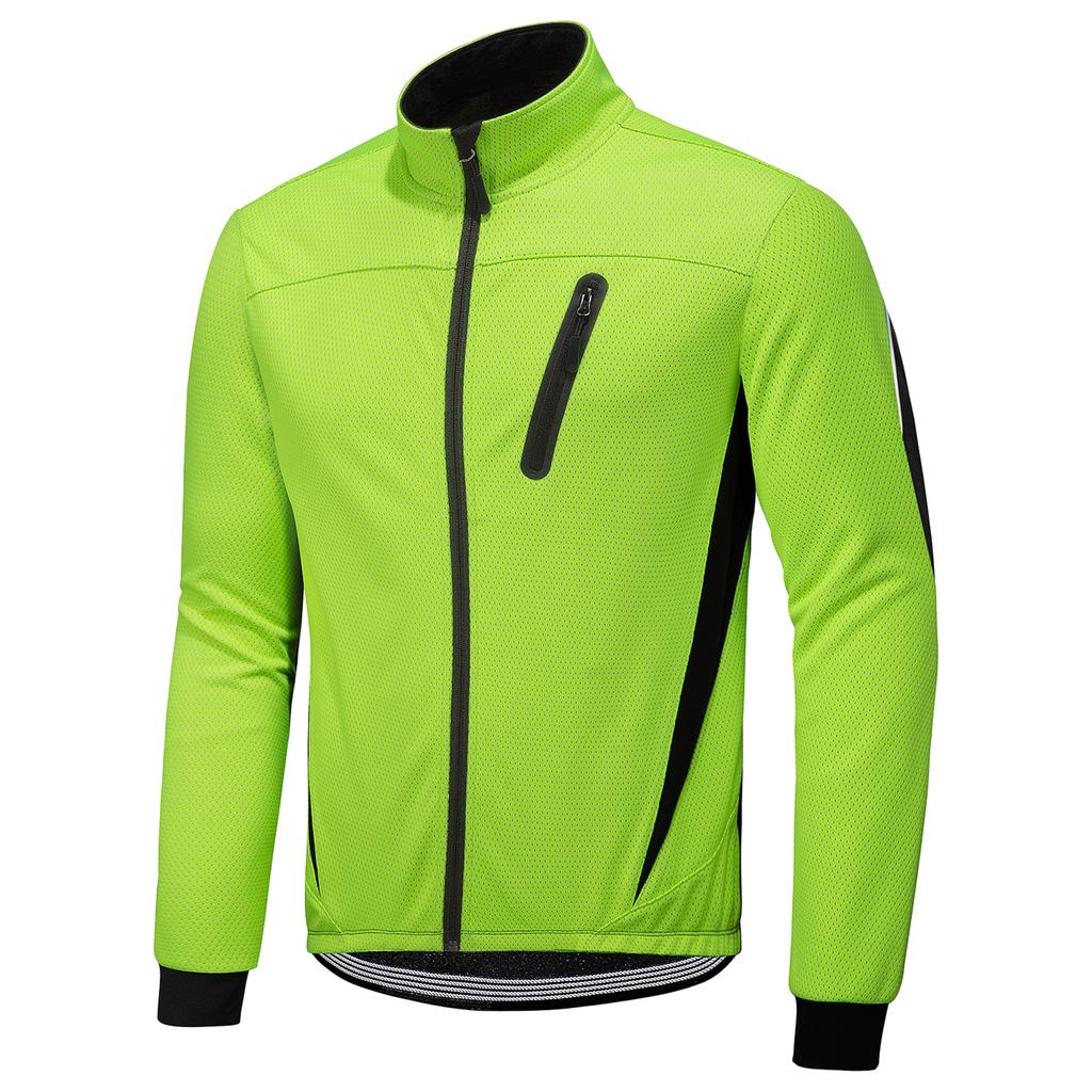 Winter Men Cycling Jacket Waterproof Windproof Thermal Fleece Jacket Coat Bicycle Running Riding Jacket